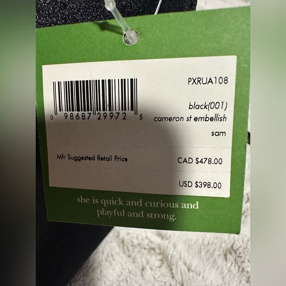 Kate Spade New York Black Cameron Street Embellished Floral Crossbody Purse - Picture 14 of 16